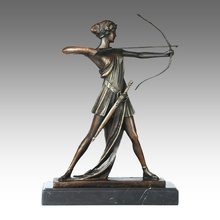 Statue de sport Statue Archey Boy Bronze Sculpture TPE-696